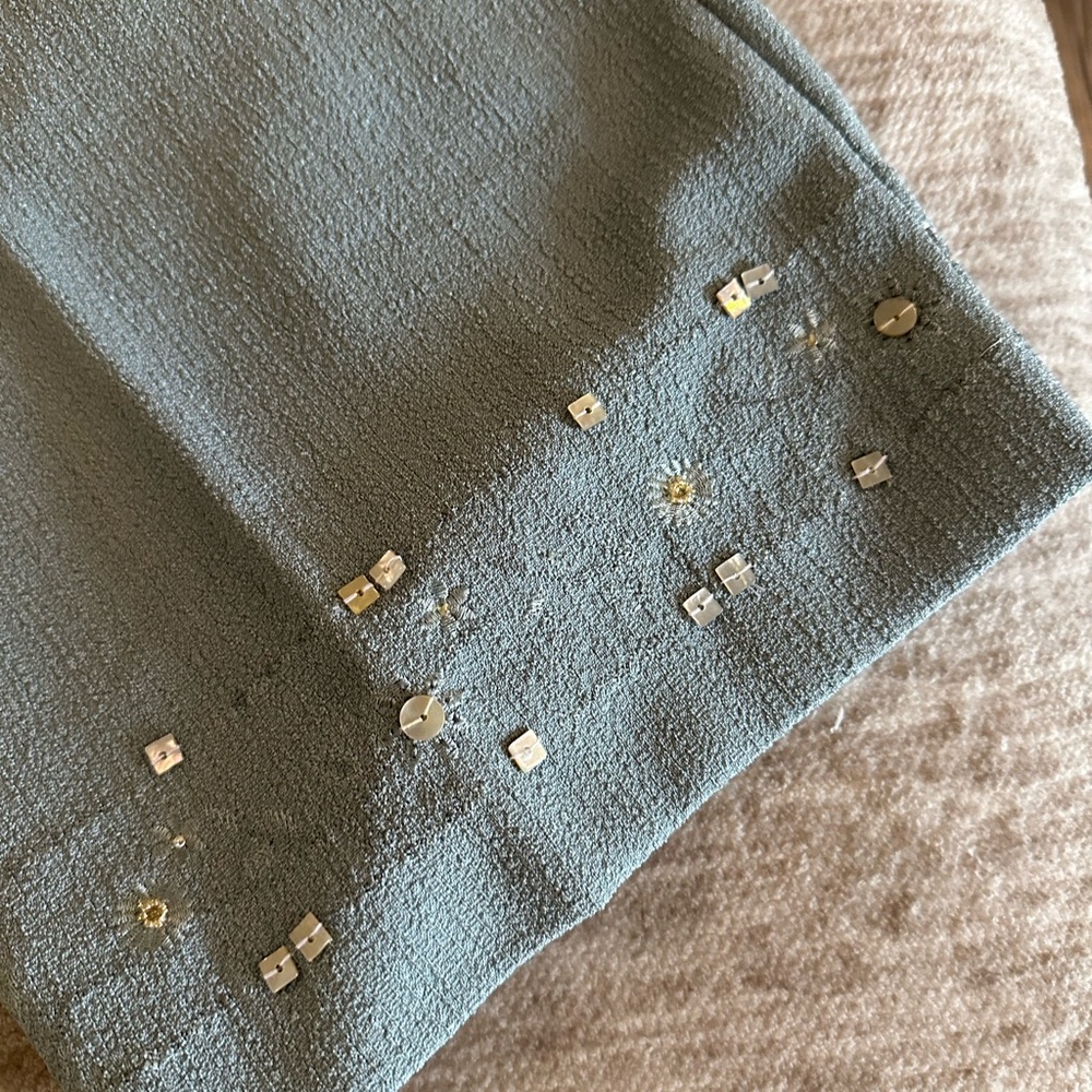 Vintage Alfred Dunner Teal Button-Accent Pants & Top Set - Picture 5 of 8